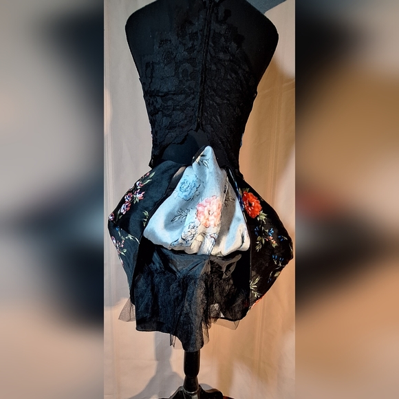 B. SMART Black Dress with Colorful Floral Design - Picture 5 of 8